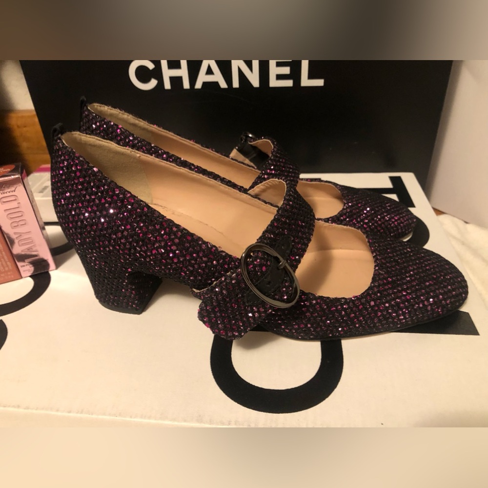 SJP by Sarah Jessica Parker Tartt Mary Jane Block Heels Shoes Size IT 37 US 7